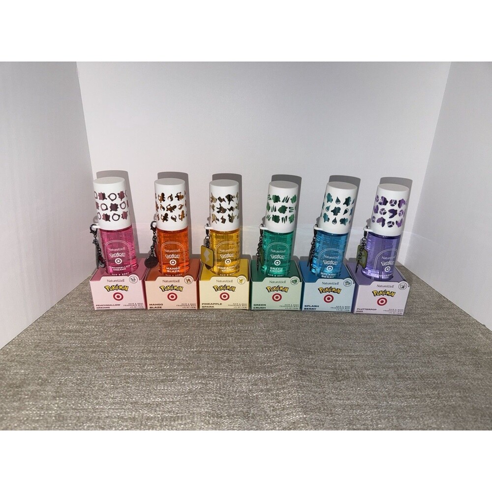 NatureWell Pokemon X Target  Hair Body Fragrance Mist 6pc Full SET NEW